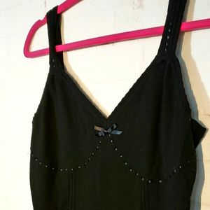 ETCETERA BLACK STRETCHY TANK TOP MEDIUM